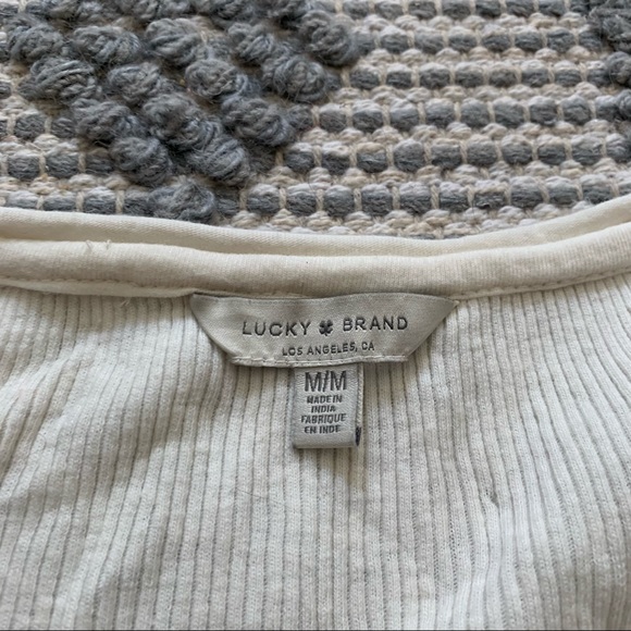 *SOLD* Washed ribbed knit Henley top - Picture 5 of 6